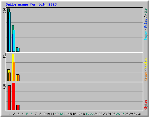 Daily usage for July 2025